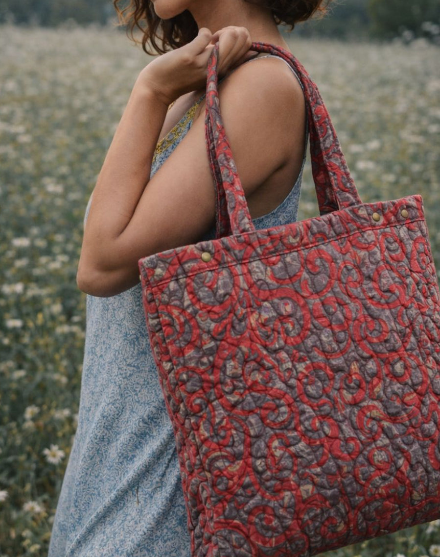 Quilted shopper bag