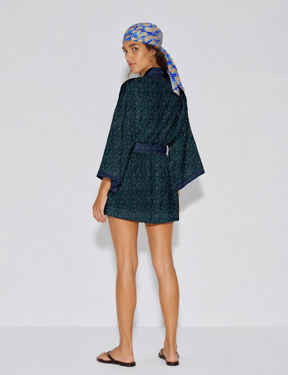Short kimono robe - Floral