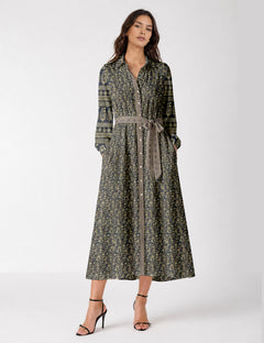 Long shirt dress - Blue Tropical