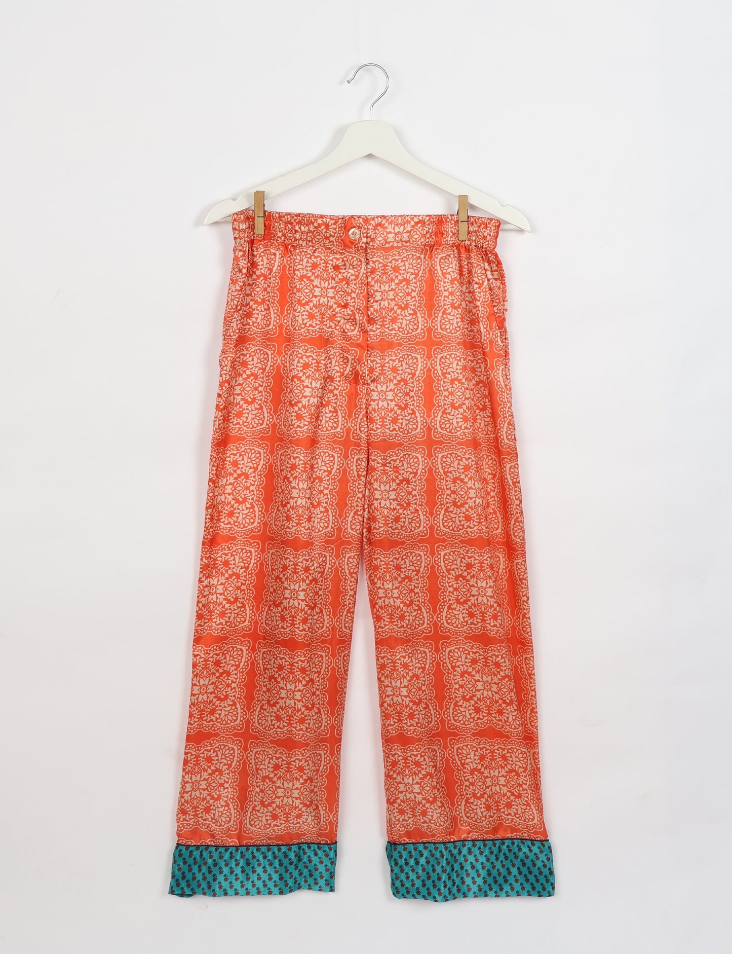 Pj Set Long With Long Sleeves - Orange Indian Ethnic