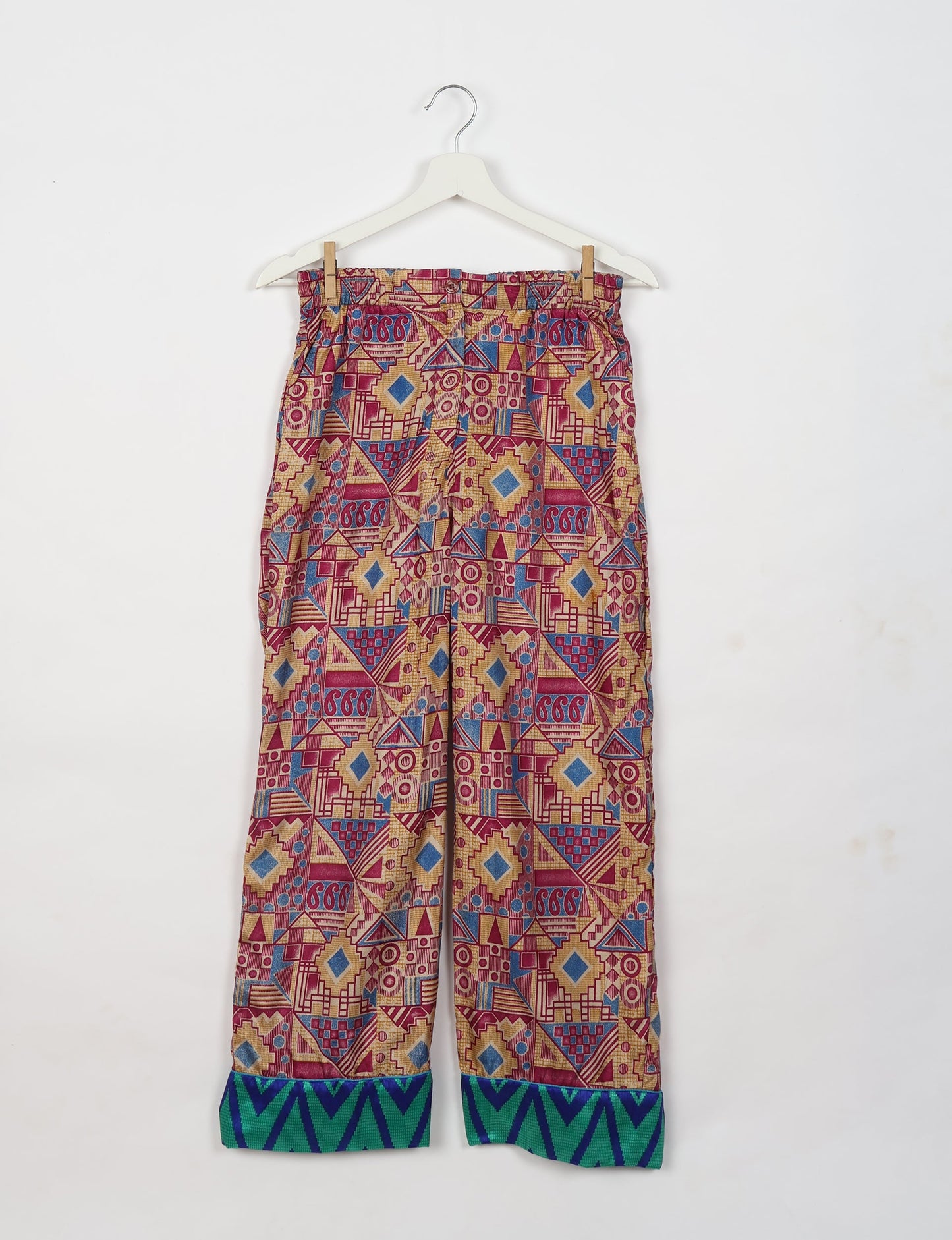 Pj Set Long With Long Sleeves - Pink Geometric