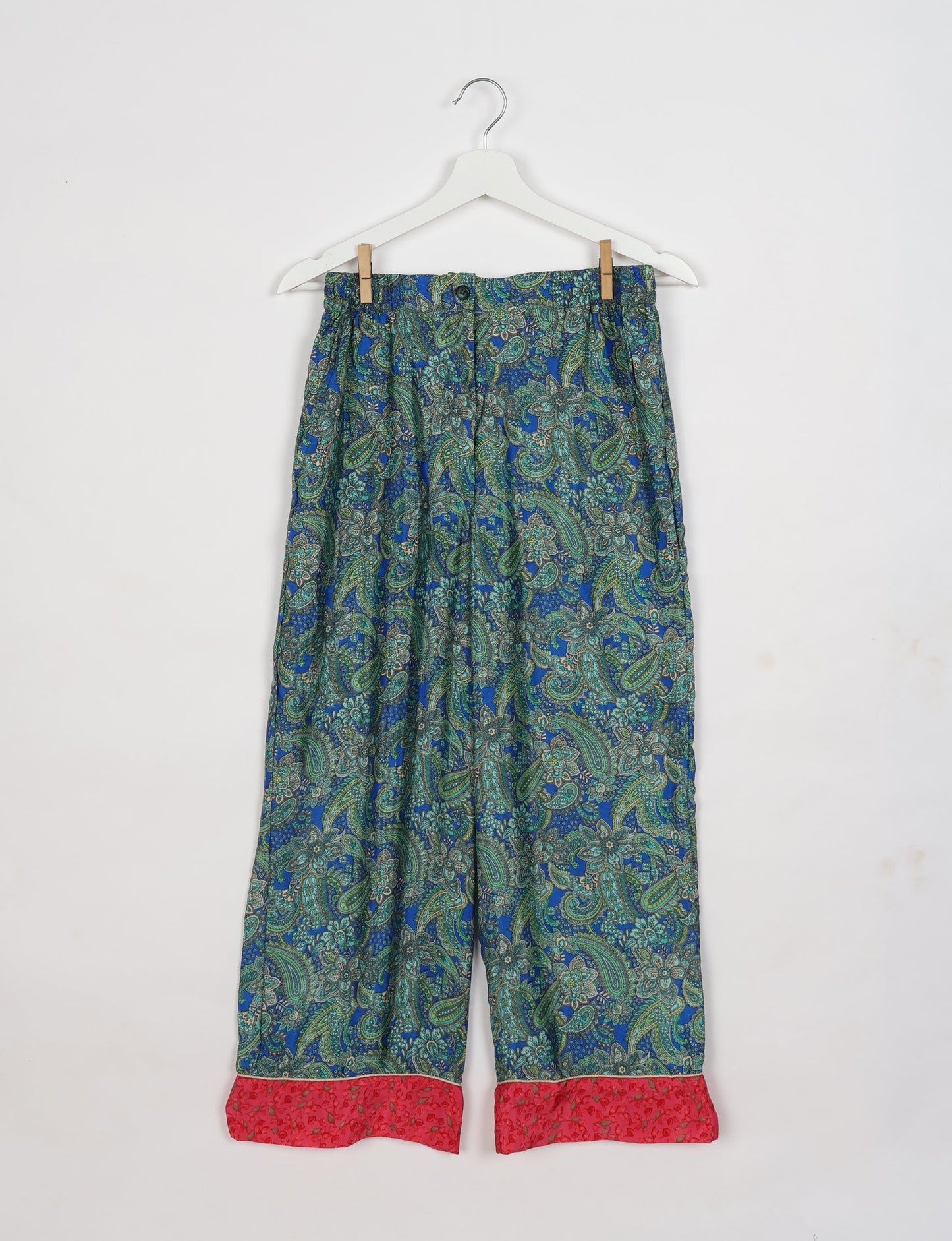 Chic long-sleeve pajama set made from recycled materials, representing eco friendly products, repurposed clothing, and zero waste clothing in green fashion.