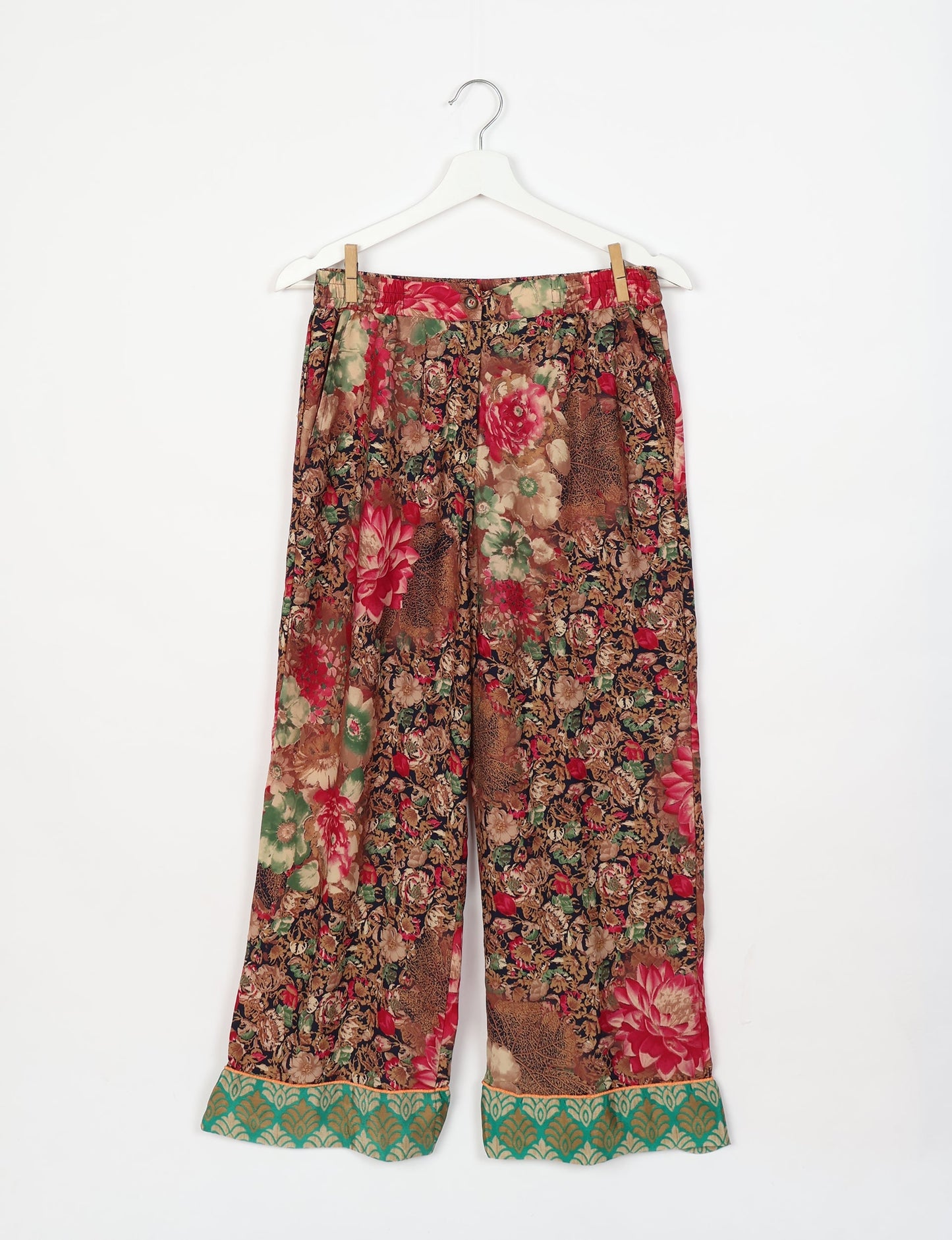 Chic long-sleeve pajama set made from recycled materials, representing eco friendly products, repurposed clothing, and zero waste clothing in green fashion.