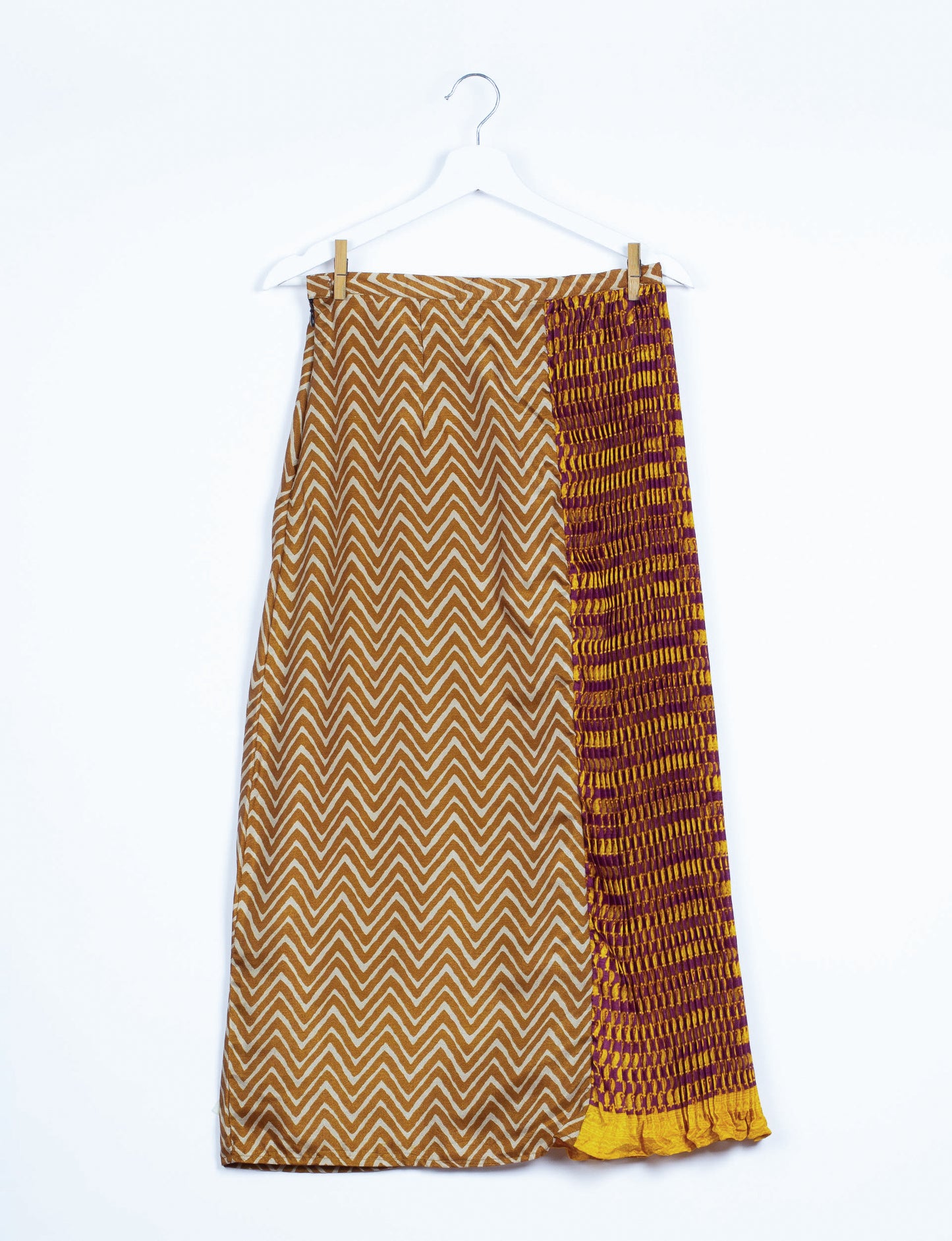 SEMI PLEATED A LINE SKIRT