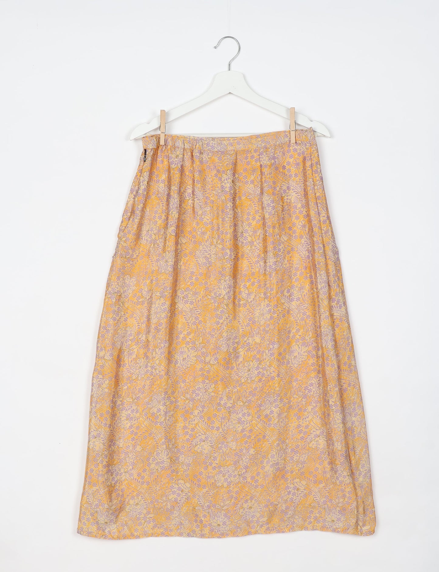 A Line Skirt - Yellow Tropical