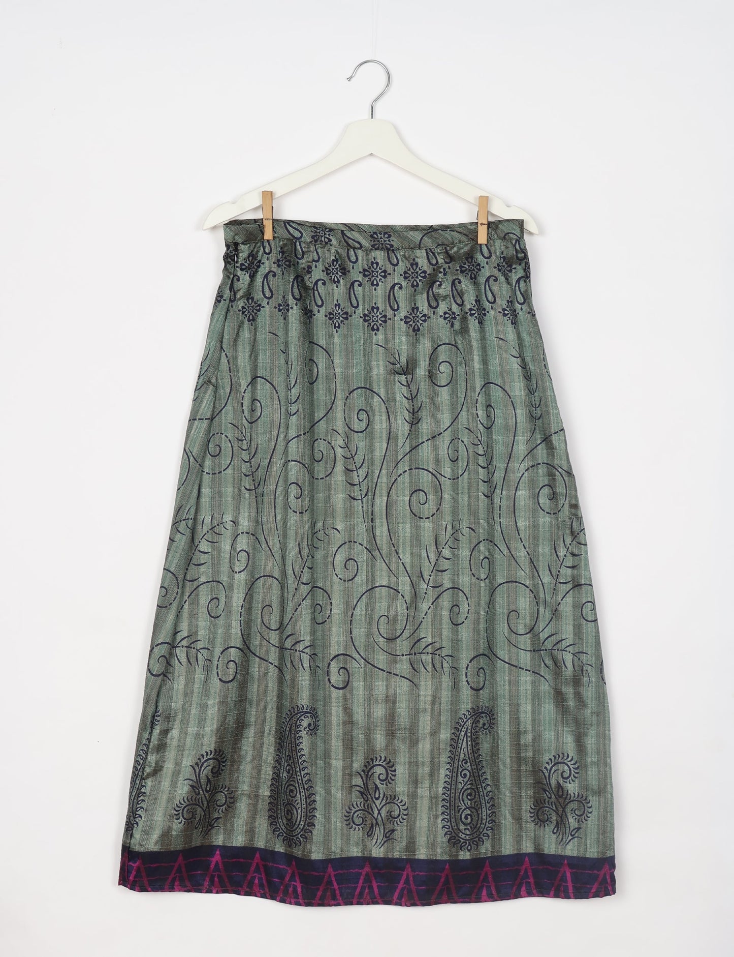 A Line Skirt - Grey Tropical