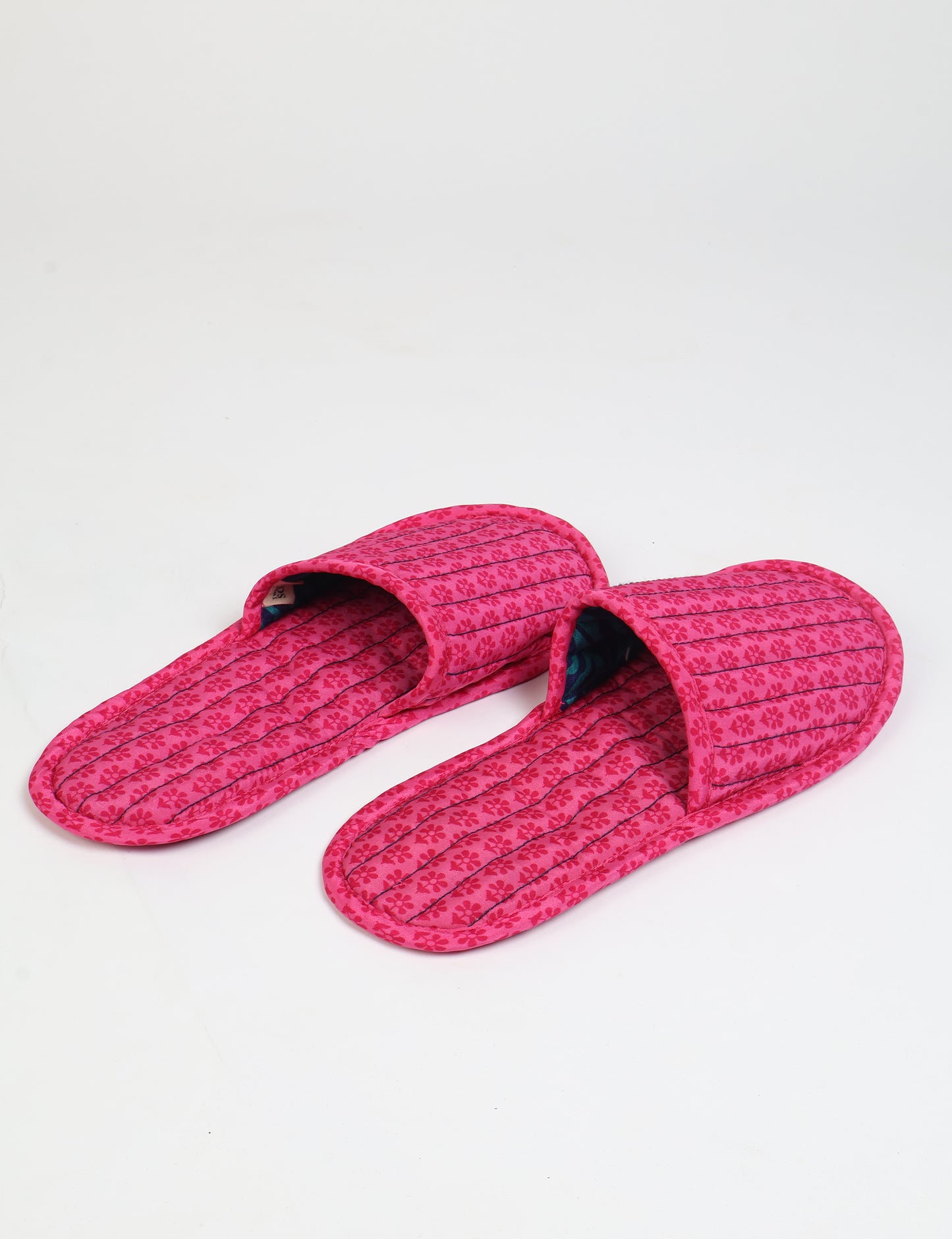 Quilted Slippers - Pink Micro Design