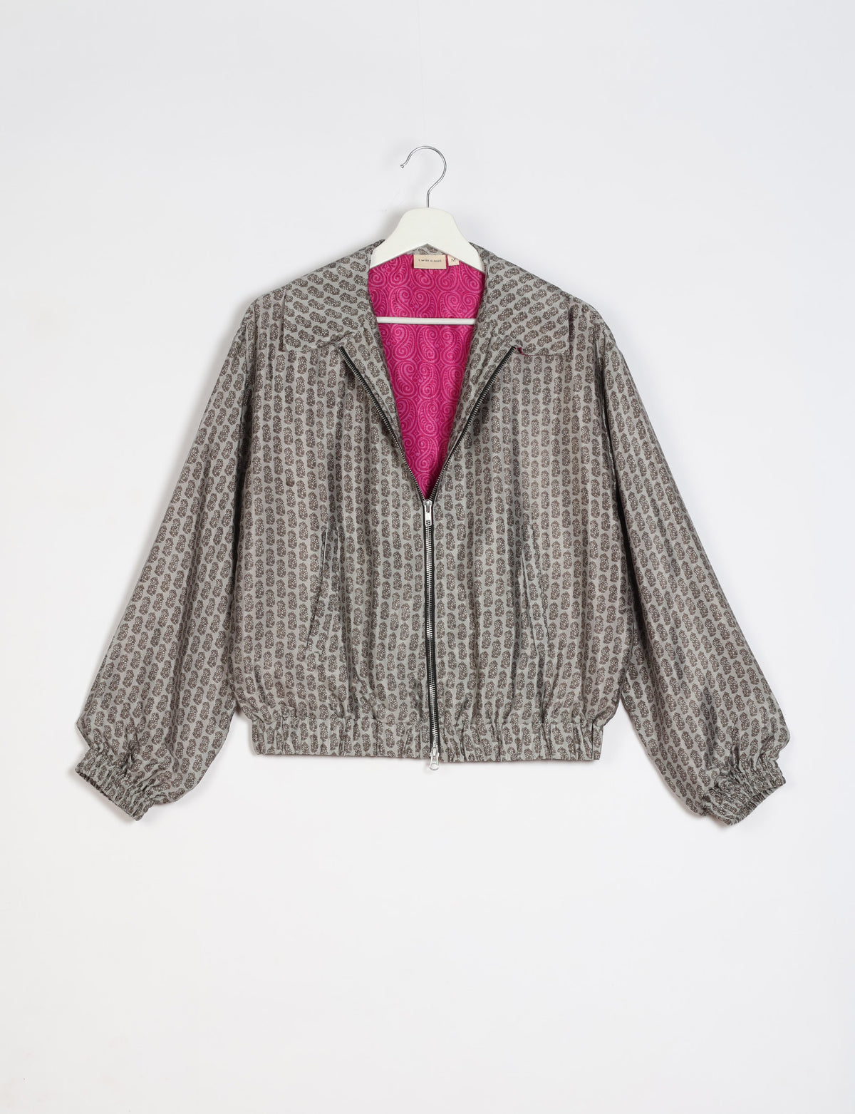Bomberjacke - Beige Micro Design