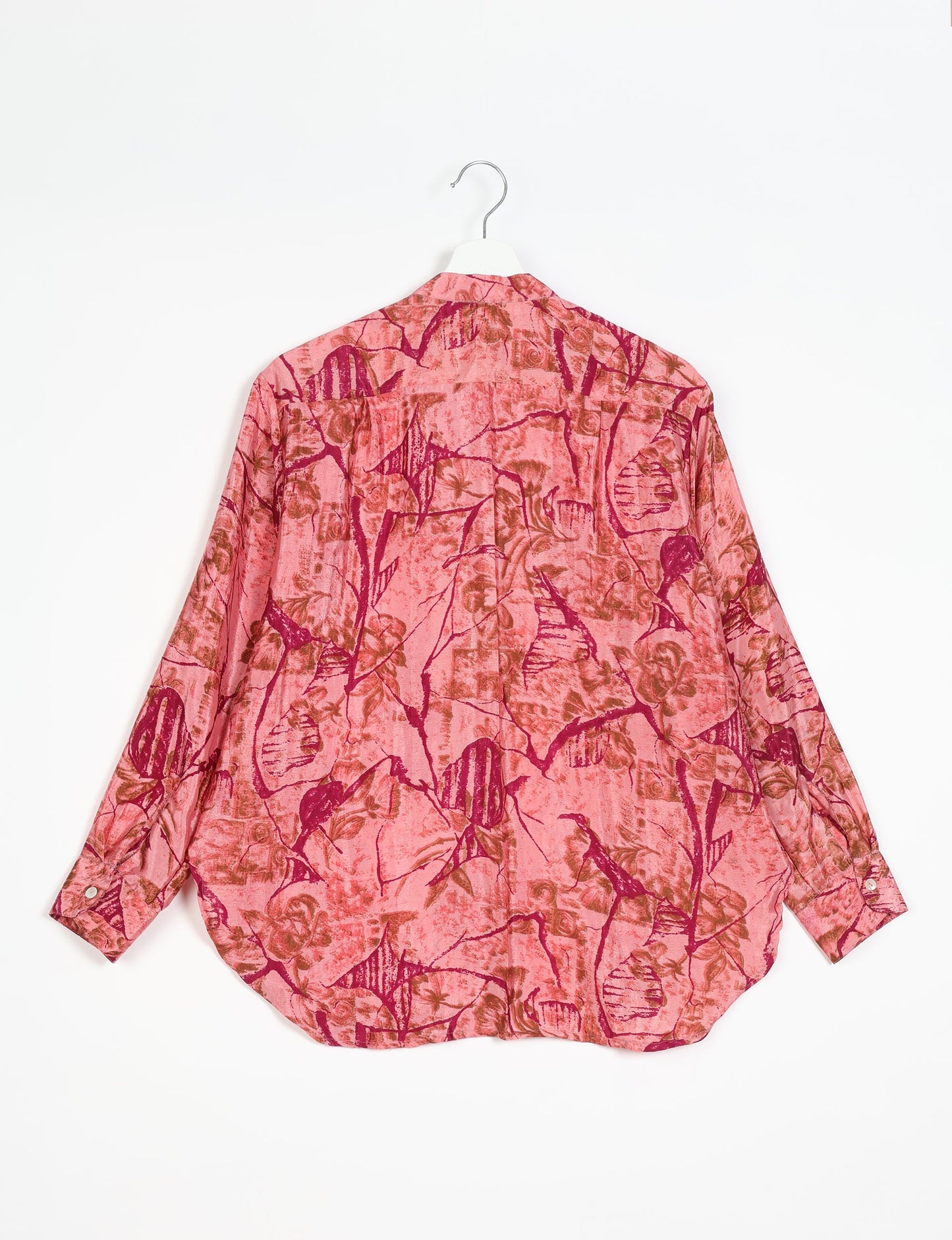 Longline Shirt - Pink Abstract