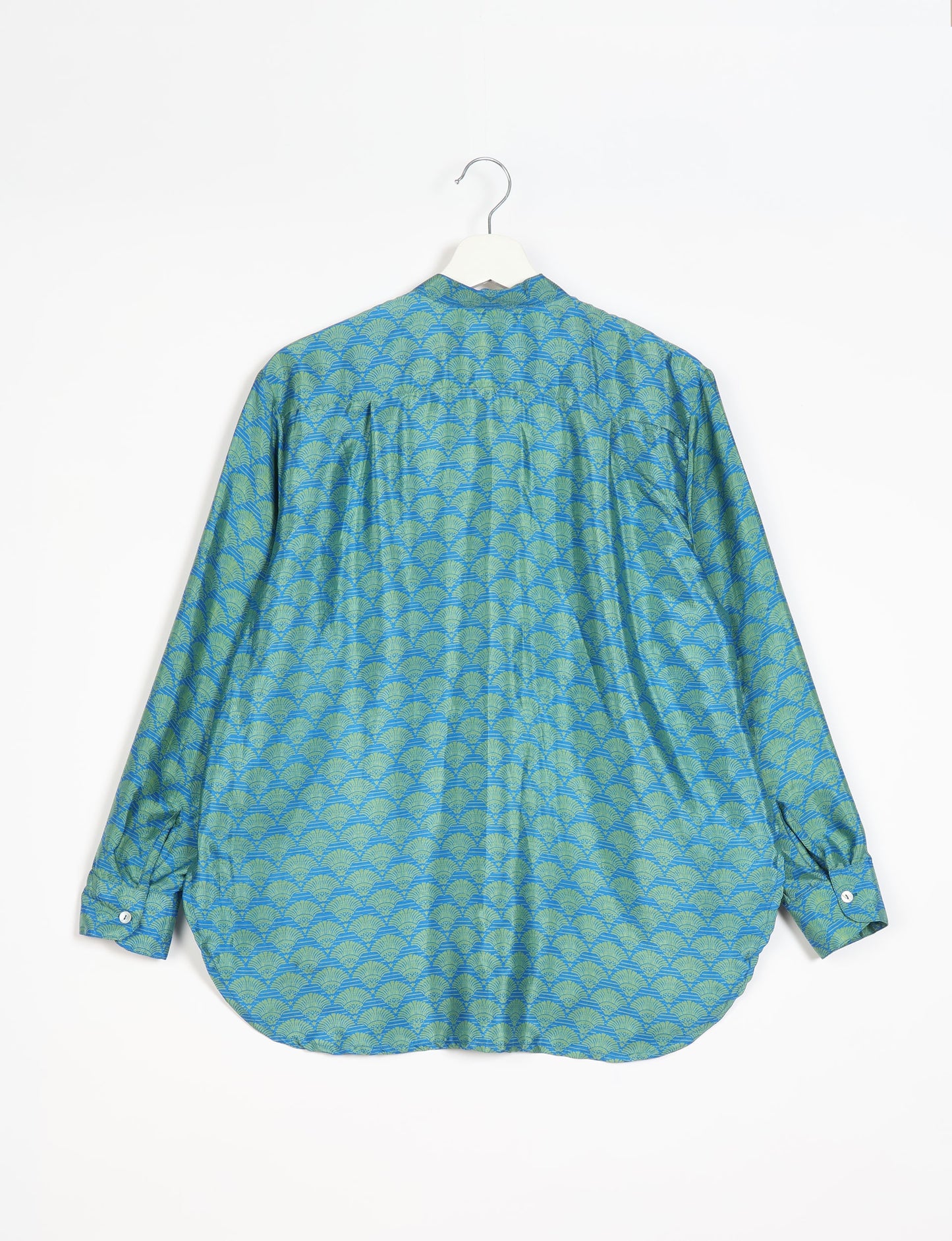 Longline Shirt - Blue Geometric