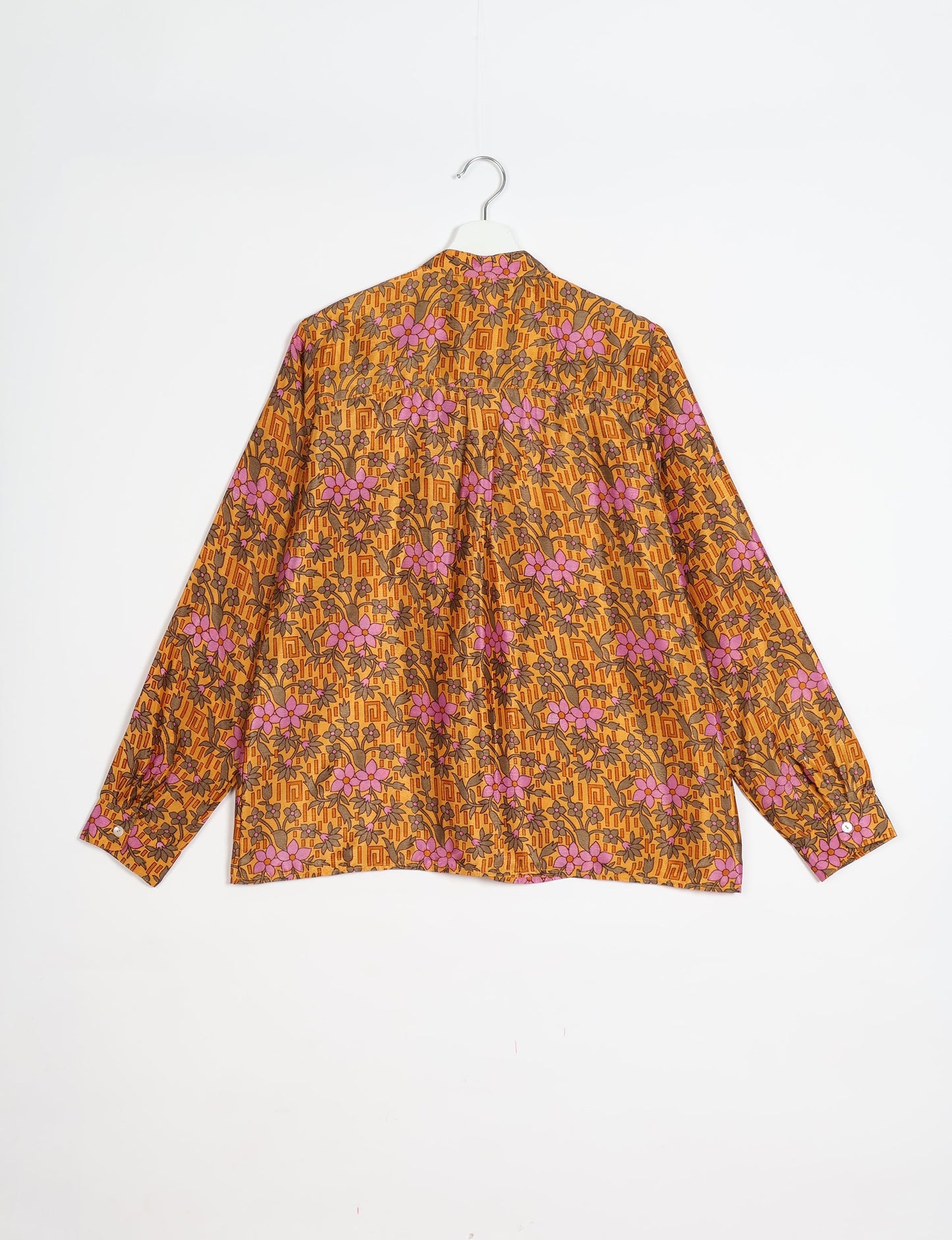 Versatile DAY BLOUSE, a sustainable wardrobe essential with a classic Johnny collar and full sleeves. Lightweight fabric for a comfortable fit, perfect for dressing up or down. Explore ethical clothing and green fashion with this eco-friendly and timeless piece, perfect for any occasion.