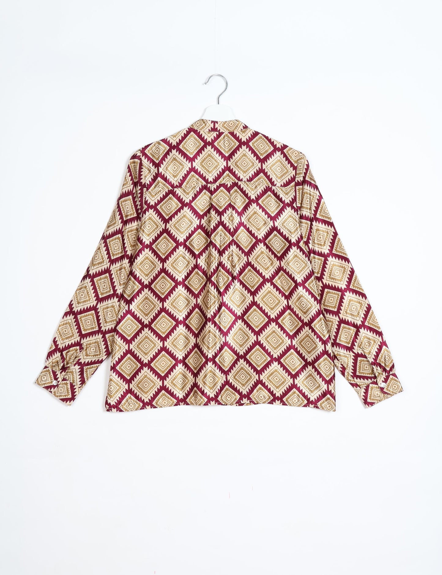 Versatile DAY BLOUSE, a sustainable wardrobe essential with a classic Johnny collar and full sleeves. Lightweight fabric for a comfortable fit, perfect for dressing up or down. Explore ethical clothing and green fashion with this eco-friendly and timeless piece, perfect for any occasion.