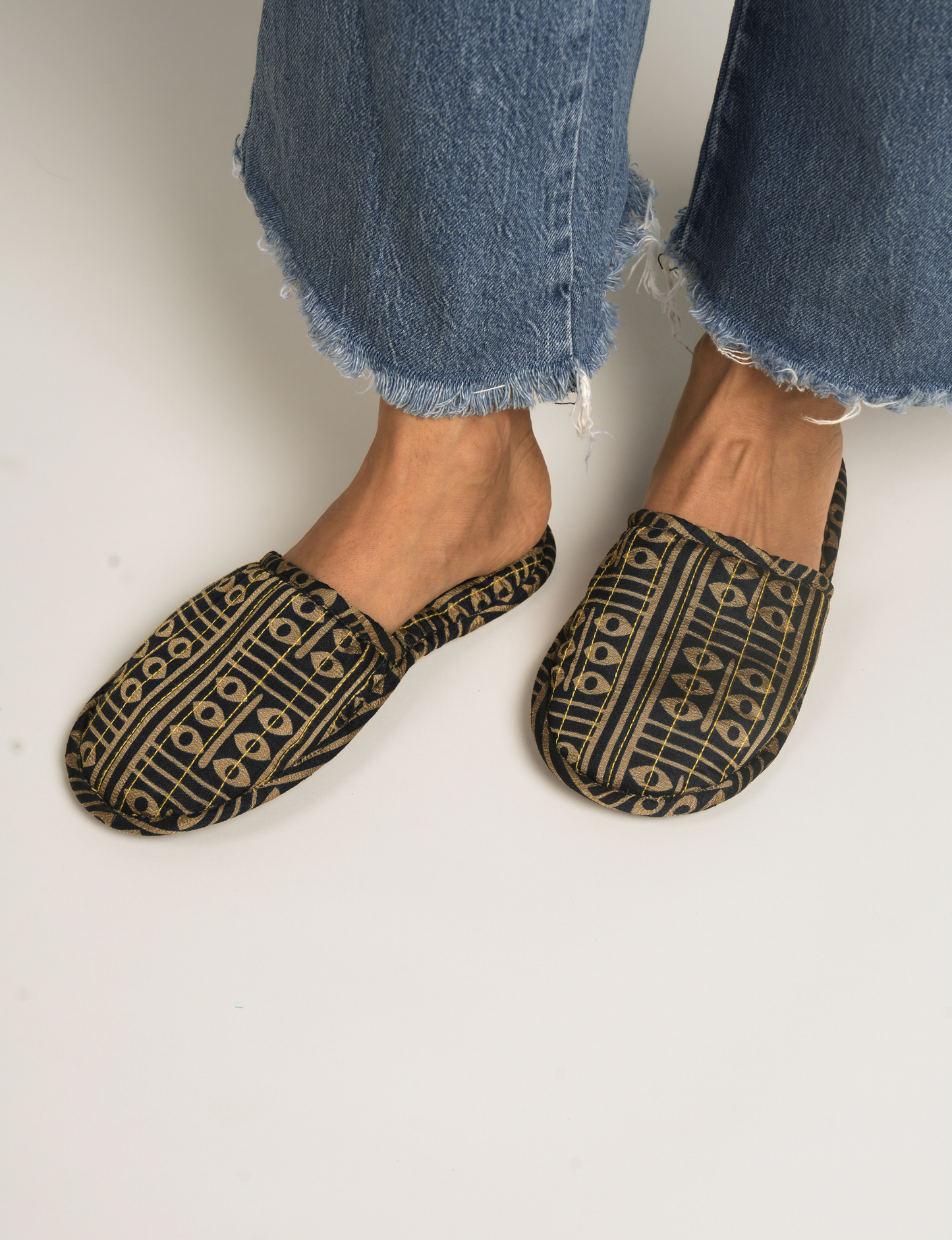 Quilted slippers