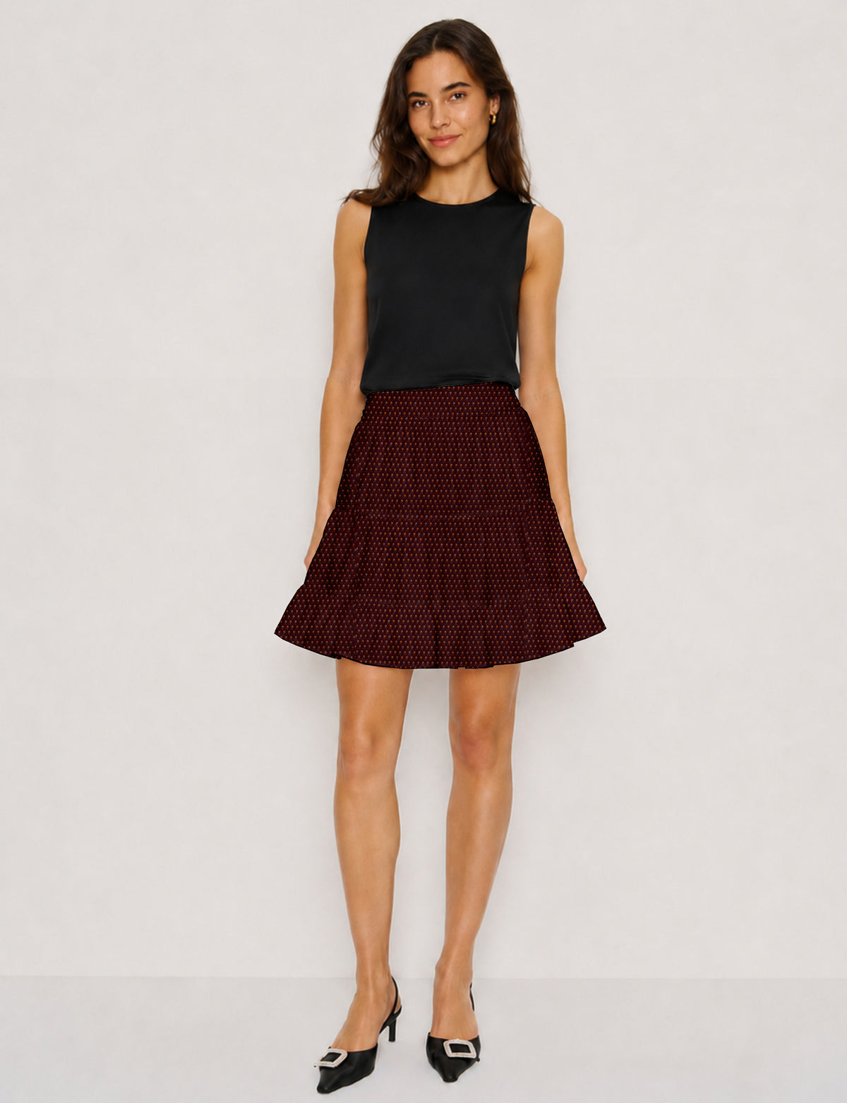 Short tiered skirt -