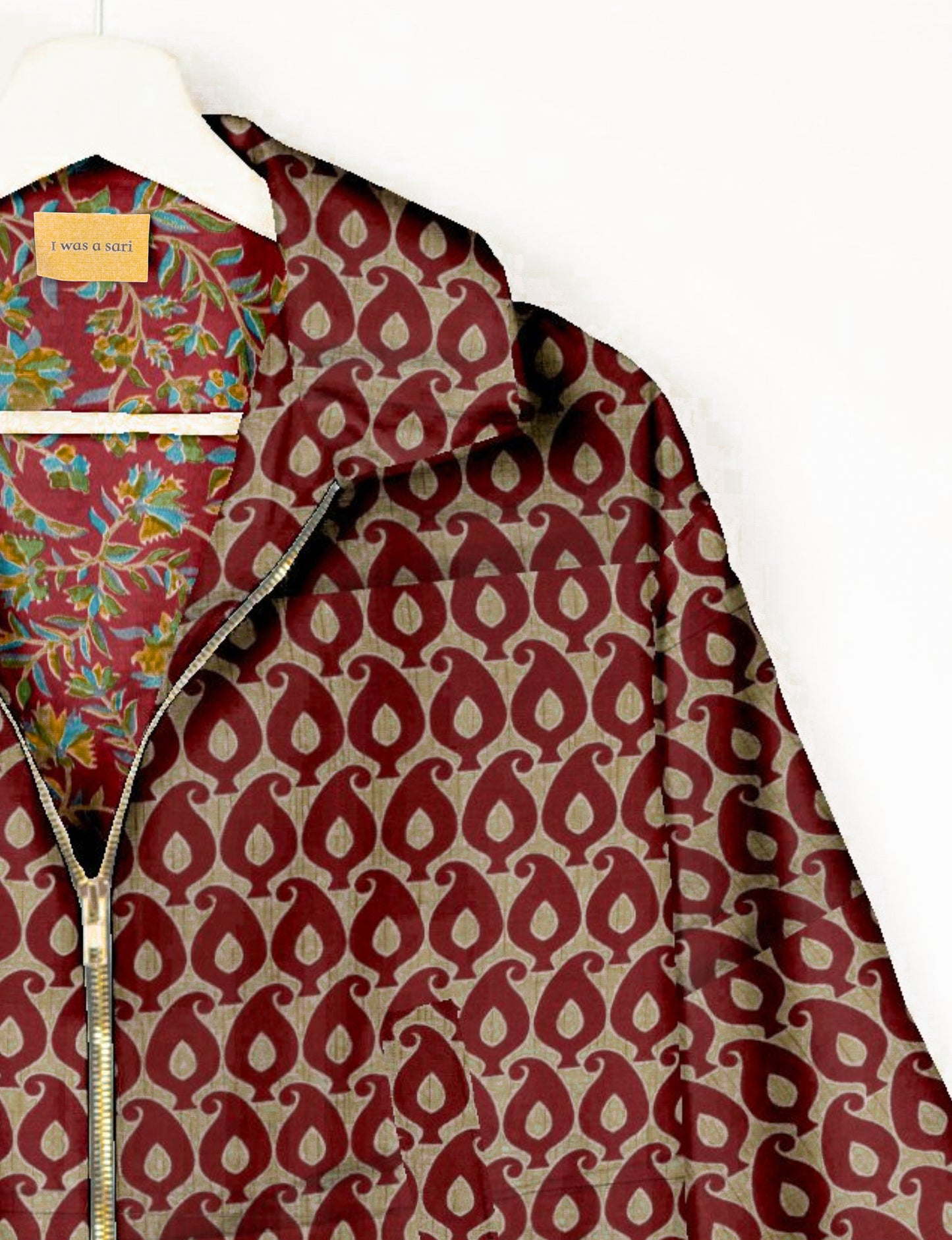 Giubbotto bomber - Paisley rosso