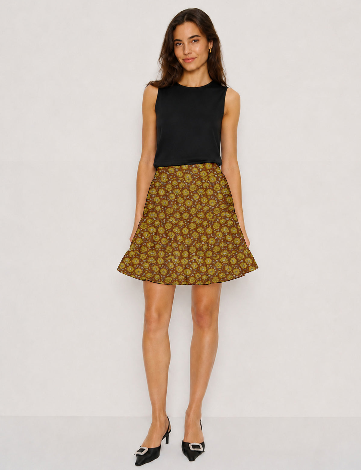 Short tiered skirt -