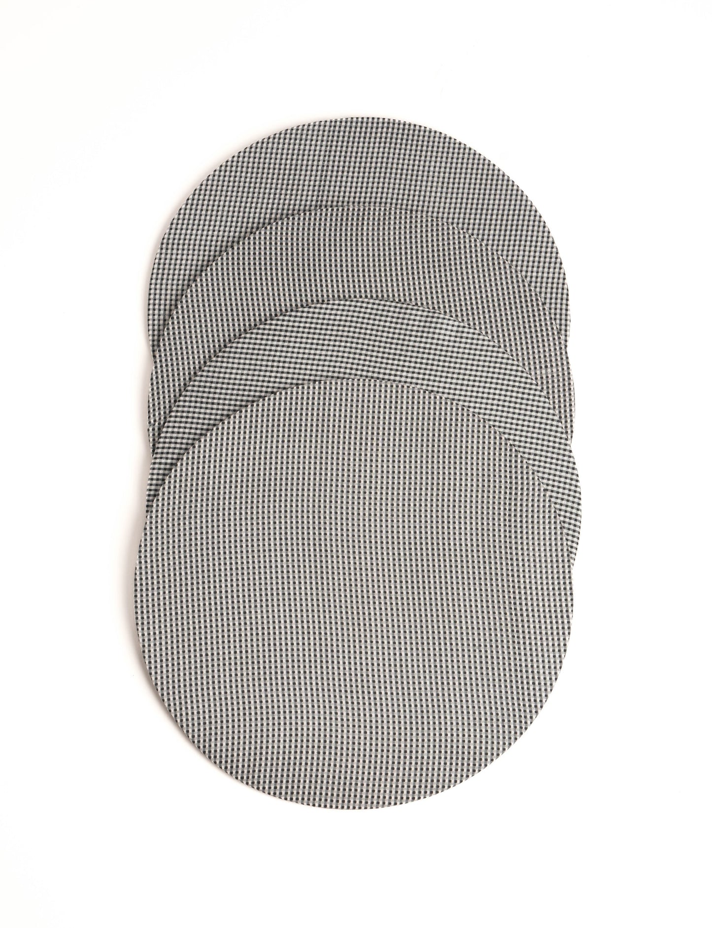 Upgrade your table settings with our Round Placemat Set of 4. These circular placemats, made from sustainable 3 mm thick MDF, feature covers crafted from round sari sleeves. Easily washable and elasticated, these placemats offer a stylish and eco-friendly solution for both table place settings and serving dishes. Make a sustainable statement with every meal.