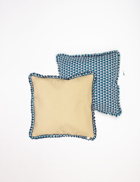 Single frill cushion cover set of 2