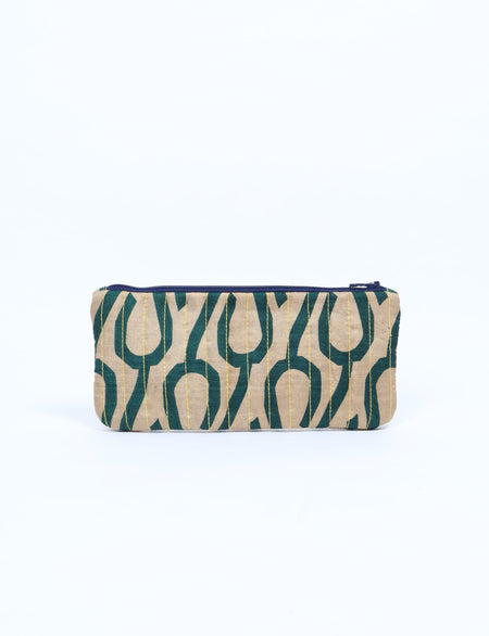Quilted pencil pouch