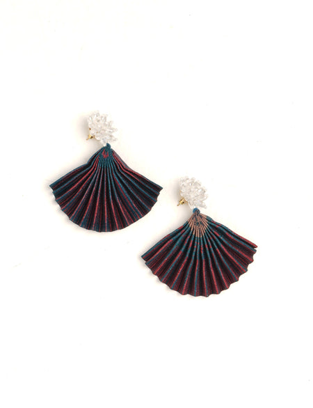 Pleated earrings 154