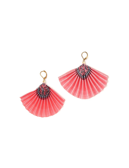 Pleated earrings 156