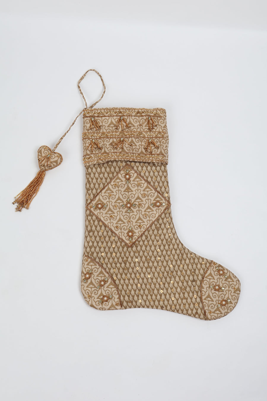 Calcetín navideño de patchwork