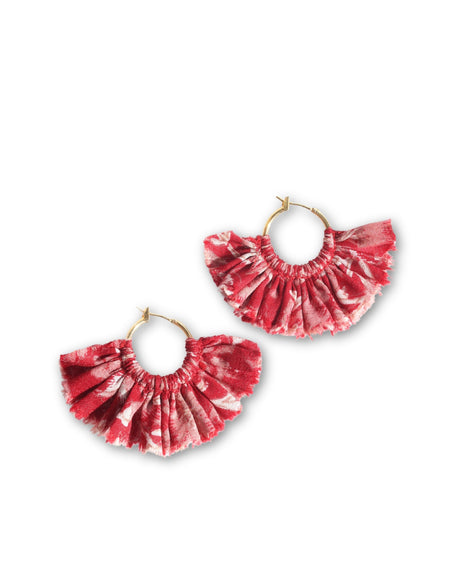 Frill hoop earrings