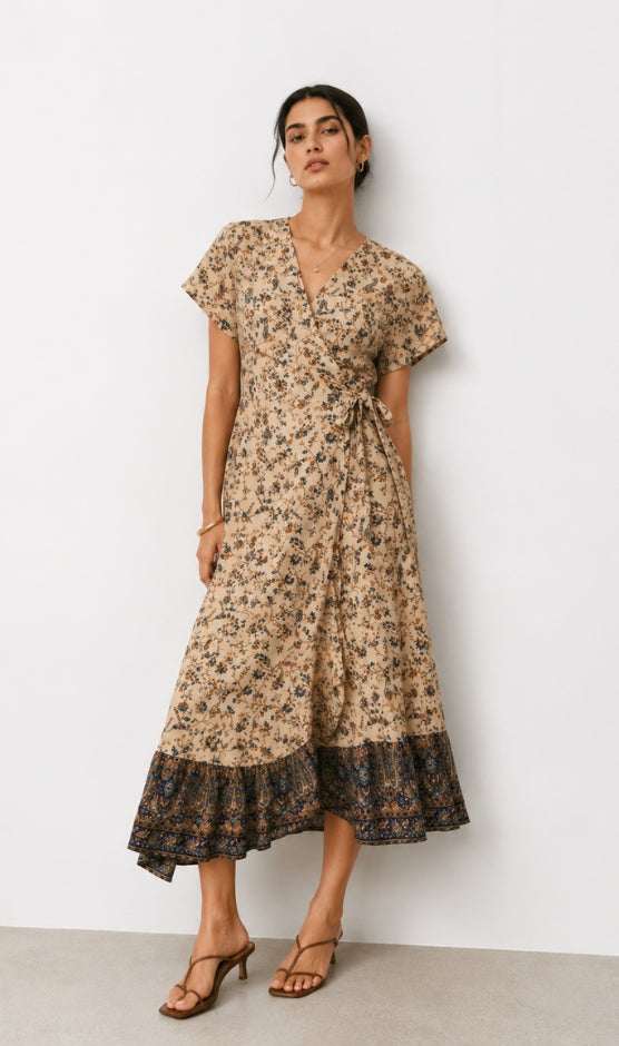 Midi-Wickelkleid