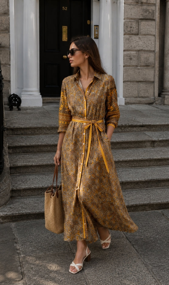 Langes Hemdblusenkleid