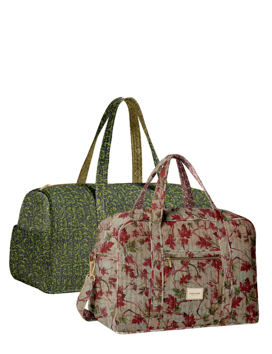 Twin travel bag set (Duffle and Barrel) - Assorted Tropical
