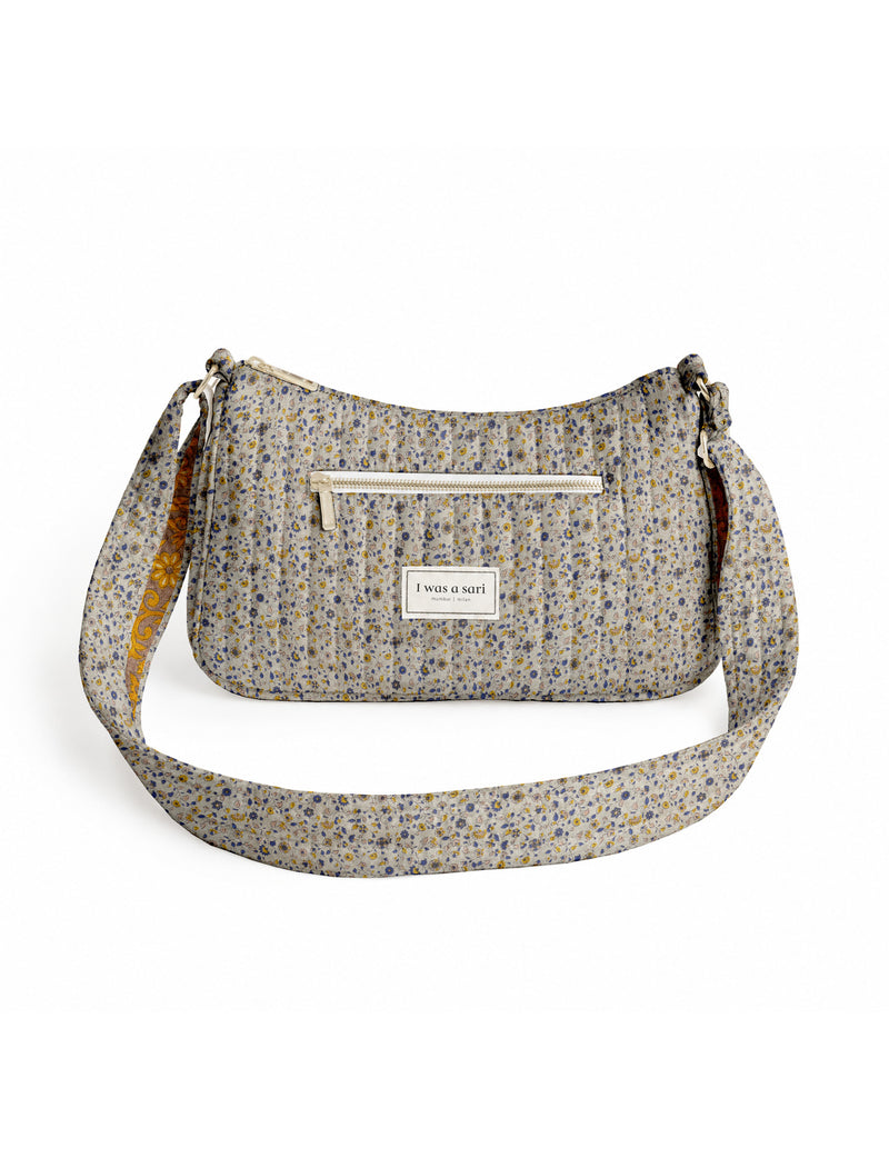 Quilted sling bag - Beige Floral