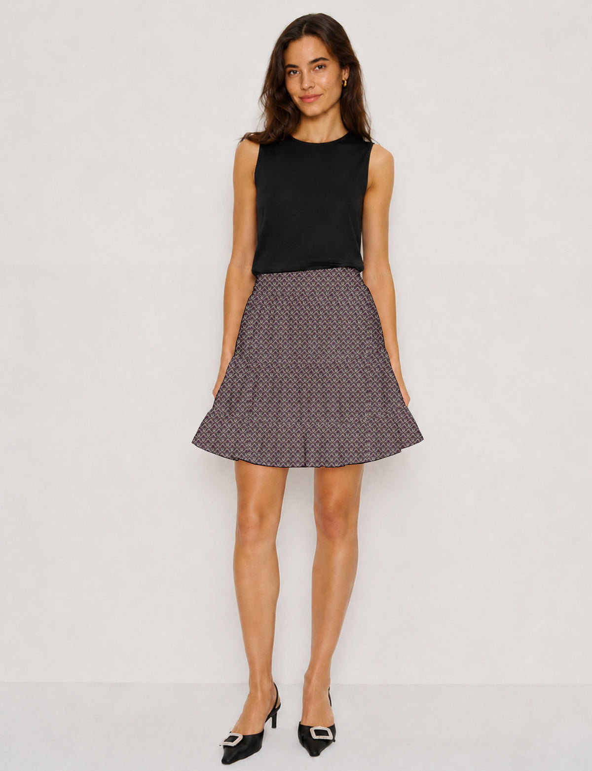 Short tiered skirt -