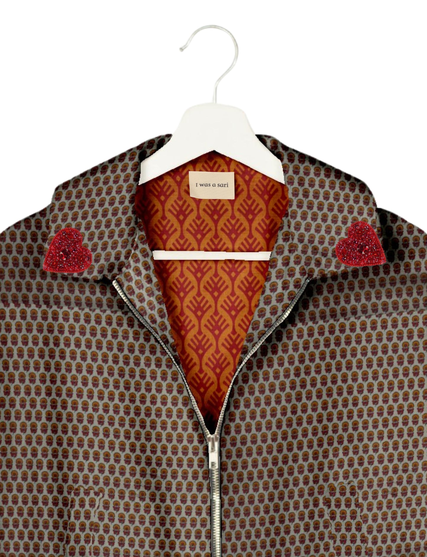 Make a bold statement with our Heart Drop Earrings, a symbol of conscious luxury and ethical fashion. Handcrafted using the intricate Aari embroidery technique, these earrings are made from upcycled sari fabric, embracing slow fashion and zero waste clothing. Elevate your look with sustainable apparel that supports fair trade fashion while reducing textile waste. Choose eco-friendly fashion that speaks of love, artistry, and responsibility.