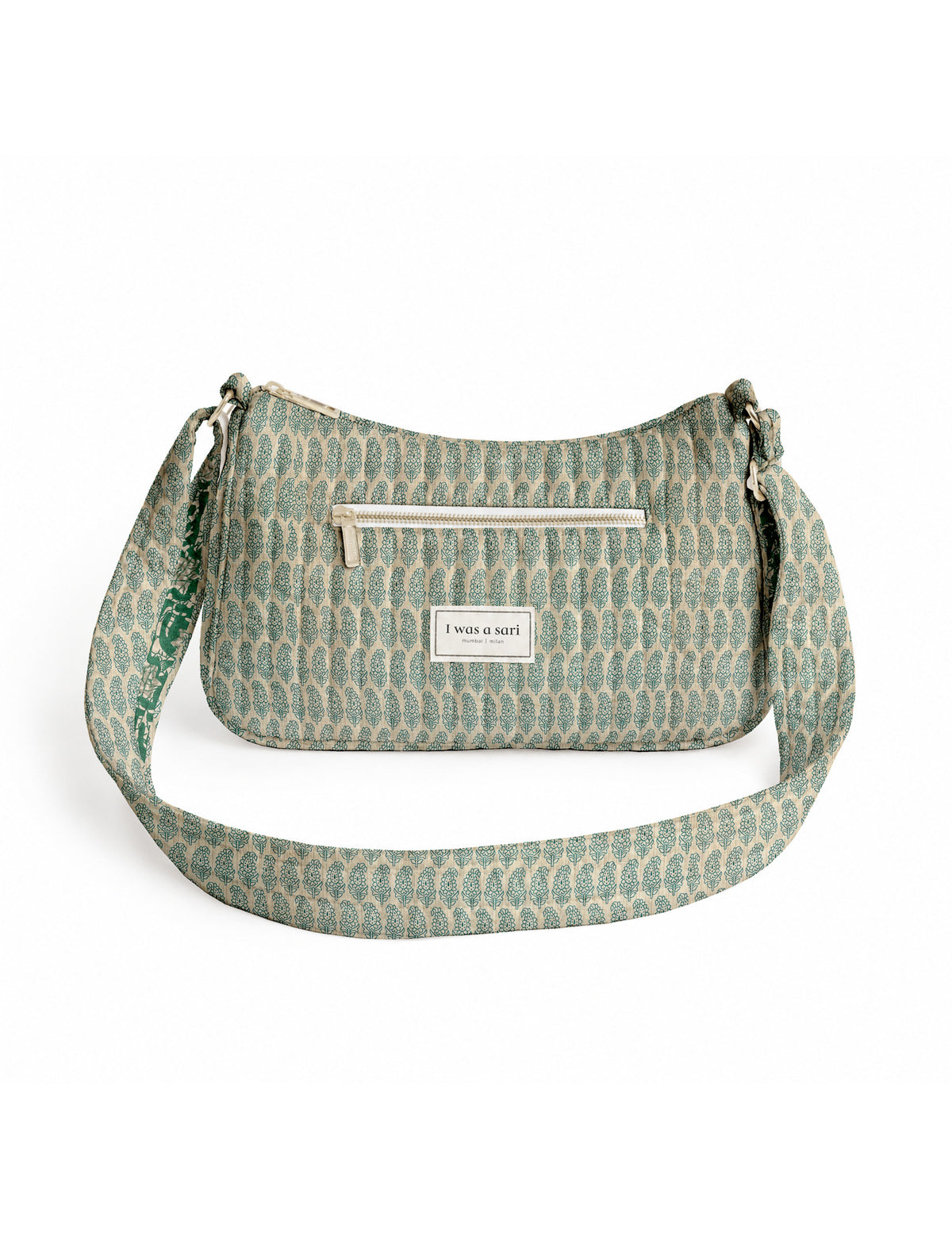 Quilted sling bag - Beige Paisley