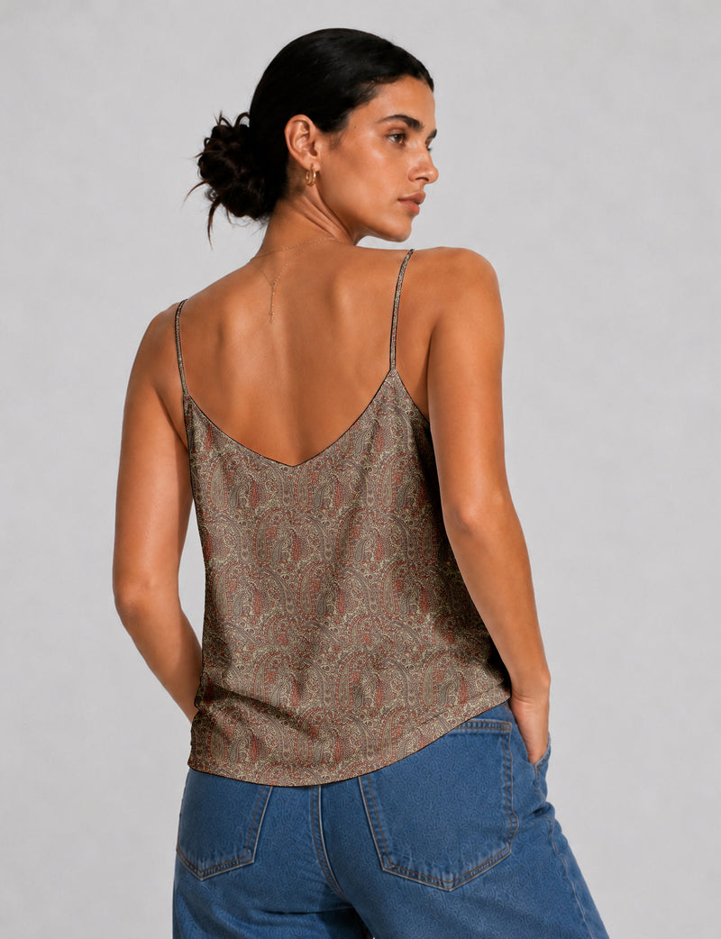Slip top - Beige Paisley