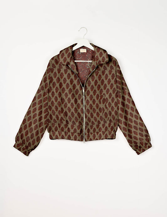 Bomber Jacket - Beige Tropical