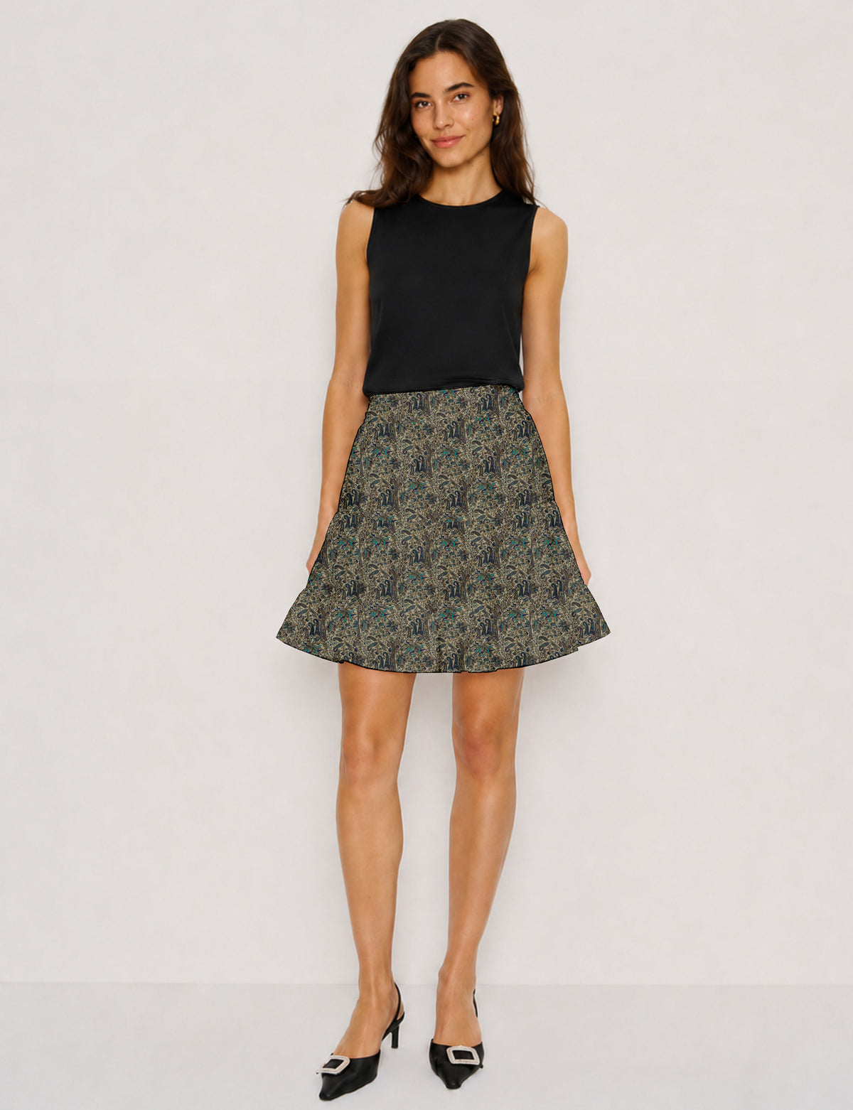 Short tiered skirt -