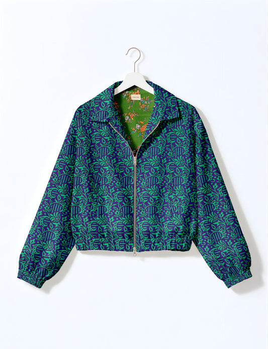 Bomber Jacket - Blue Tropical