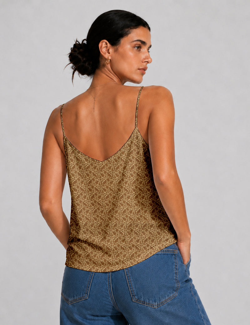 Slip top - Brown Paisley
