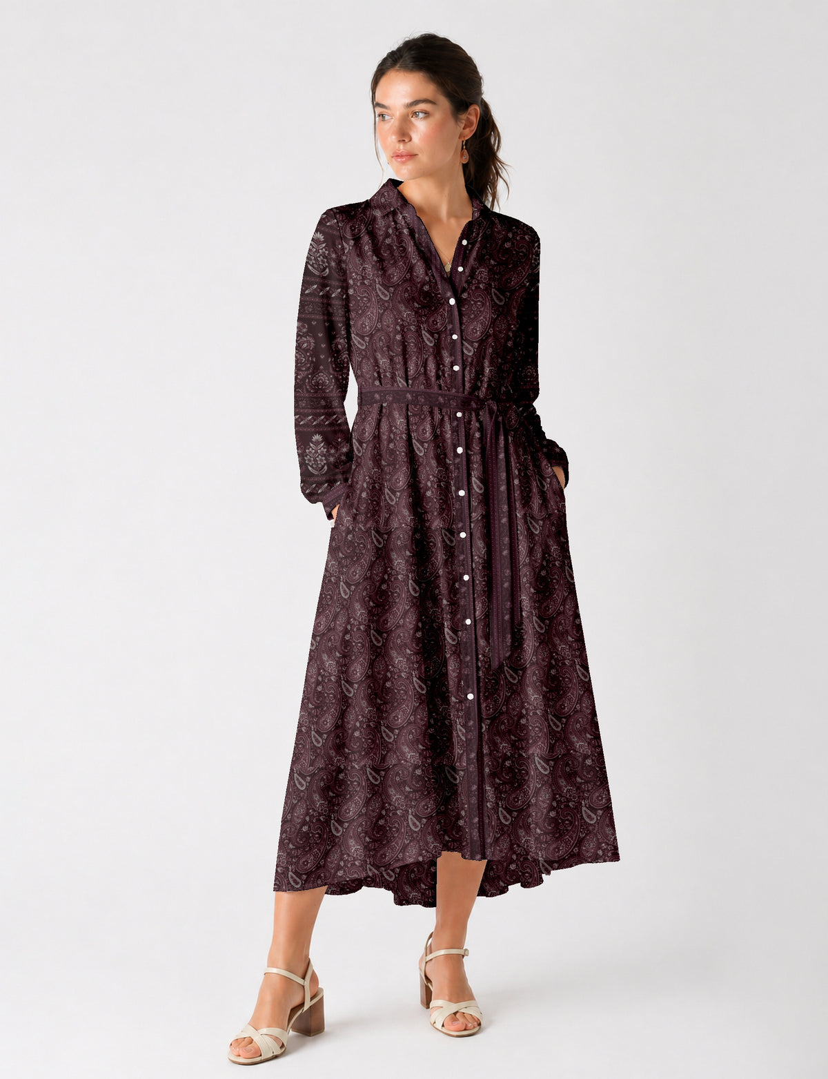 Stylish long shirt dress for everyday wear and travel