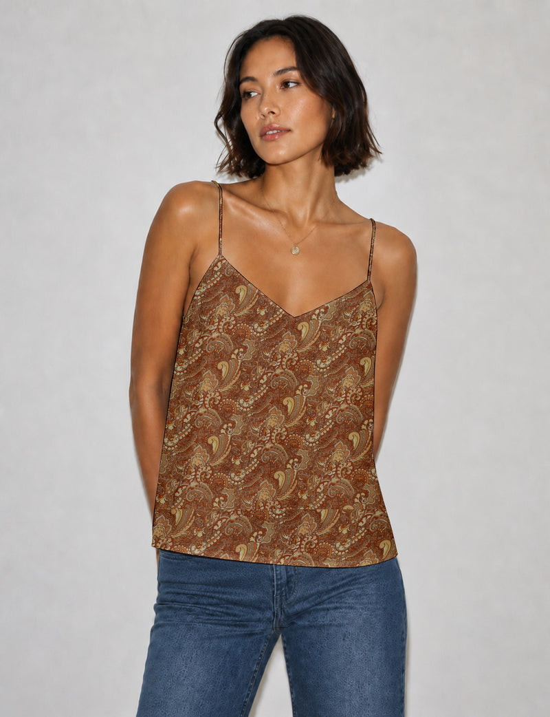 Slip top - Brown Tropical