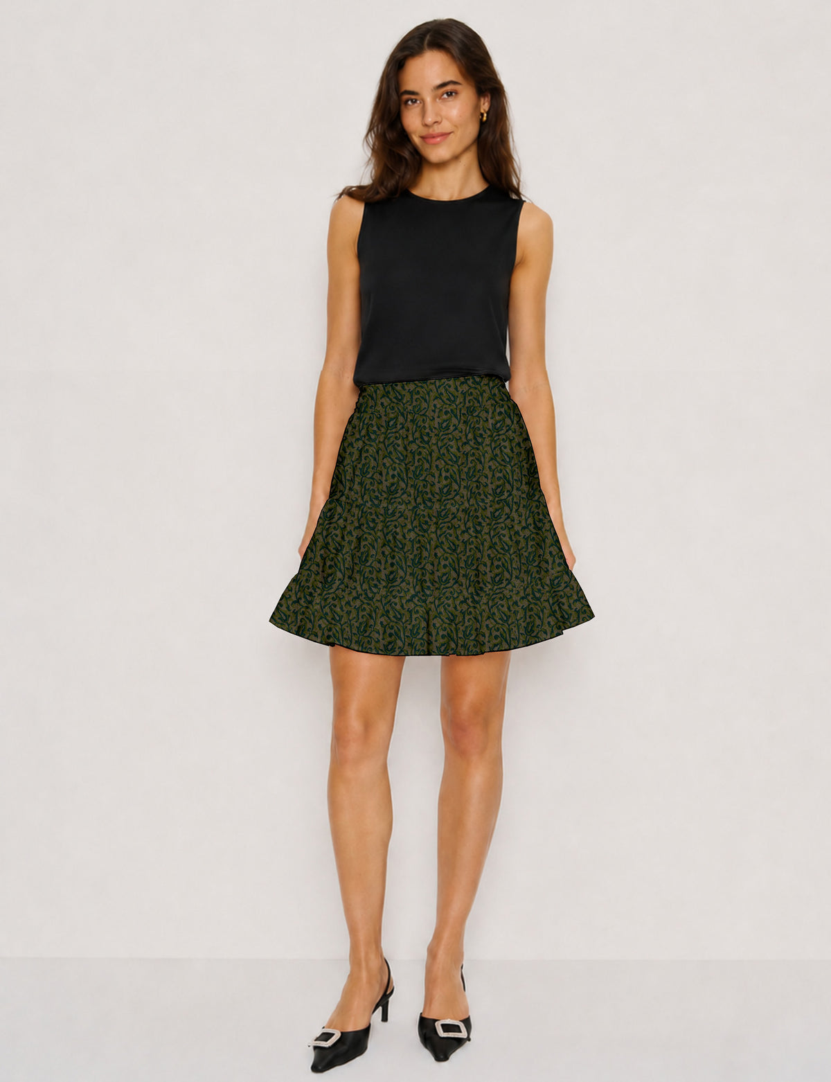 Short tiered skirt -