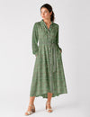 Long shirt dress - Green Floral