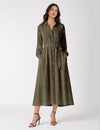 Long shirt dress - Green Floral