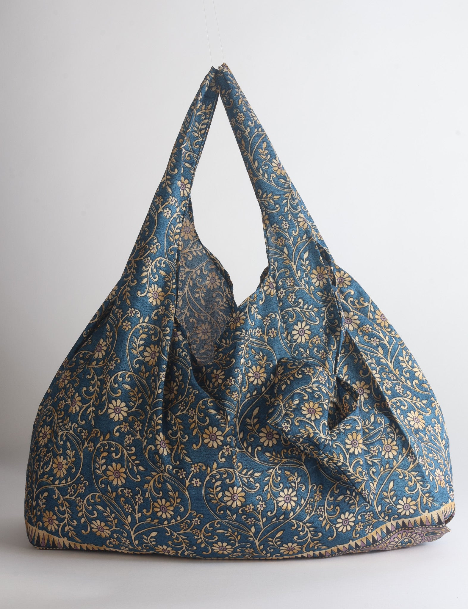 Reusable Bag - Blue Tropical – I was a Sari