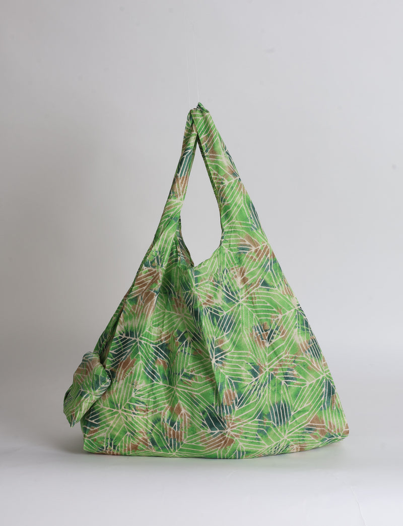 Reusable Bag in Grey Abstract, handmade from an upcycled sari by I was a Sari