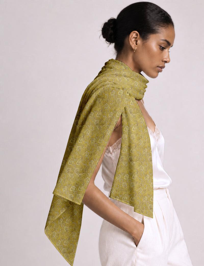 Wrap yourself in style with our printed rectangular stole, designed for neck, shoulders, or waist. Ethically crafted and embracing sustainability, this versatile accessory is a perfect addition to your wardrobe. Experience the beauty of eco-friendly fashion with our conscious clothing collection.