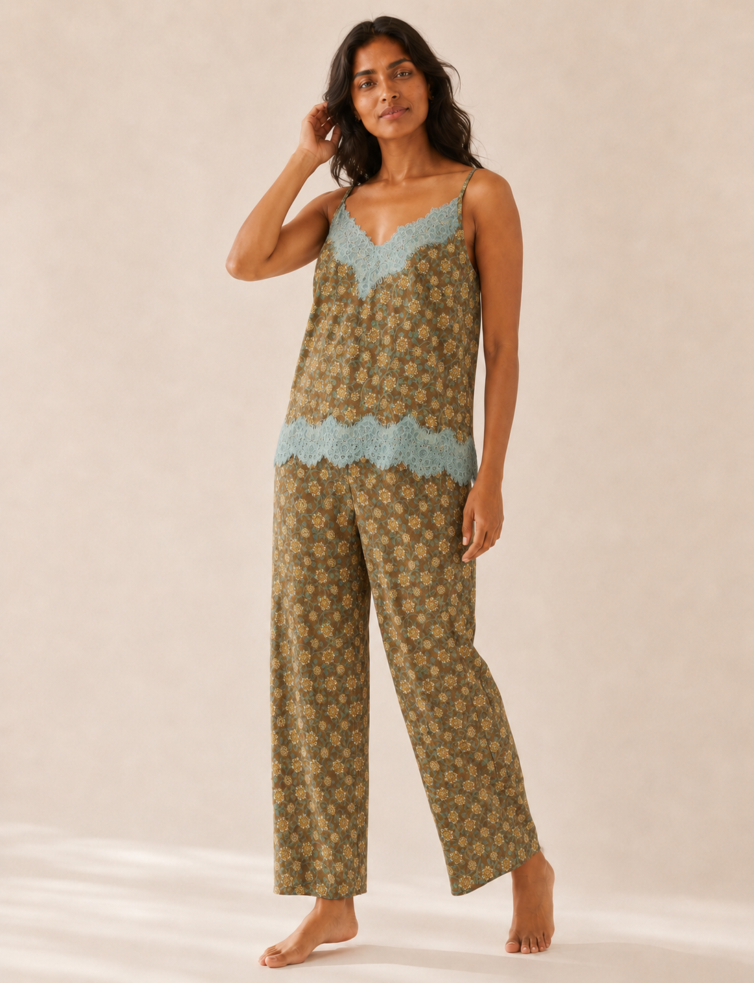 Discover the epitome of ethical sleepwear with our PJ Set Long – a blend of comfort, sustainability, and chic design. Crafted by skilled Mumbai artisans from upcycled saris, these pajamas redefine eco-friendly fashion, offering a conscious choice for your wardrobe.
