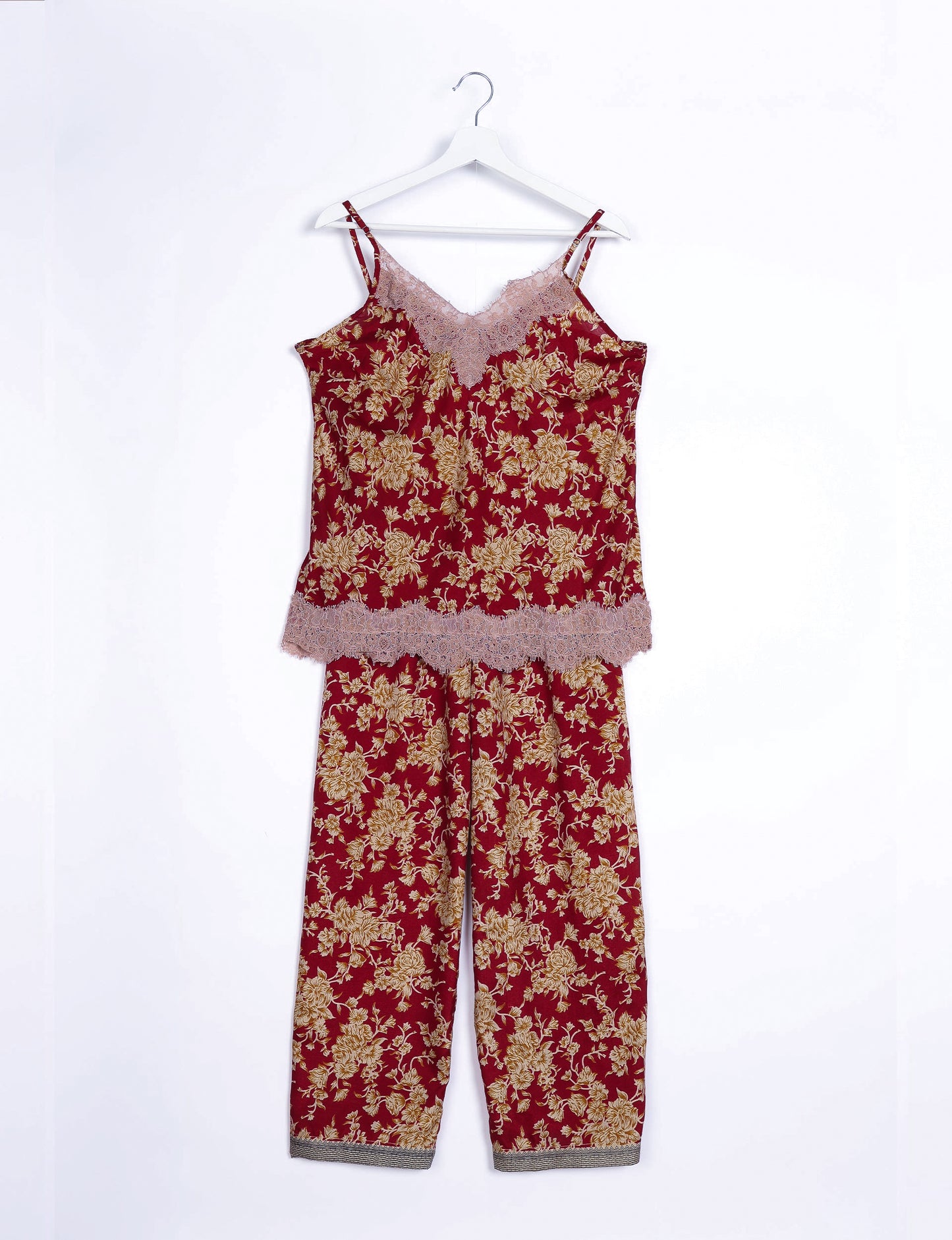 Pj Set Long - Red Tropical