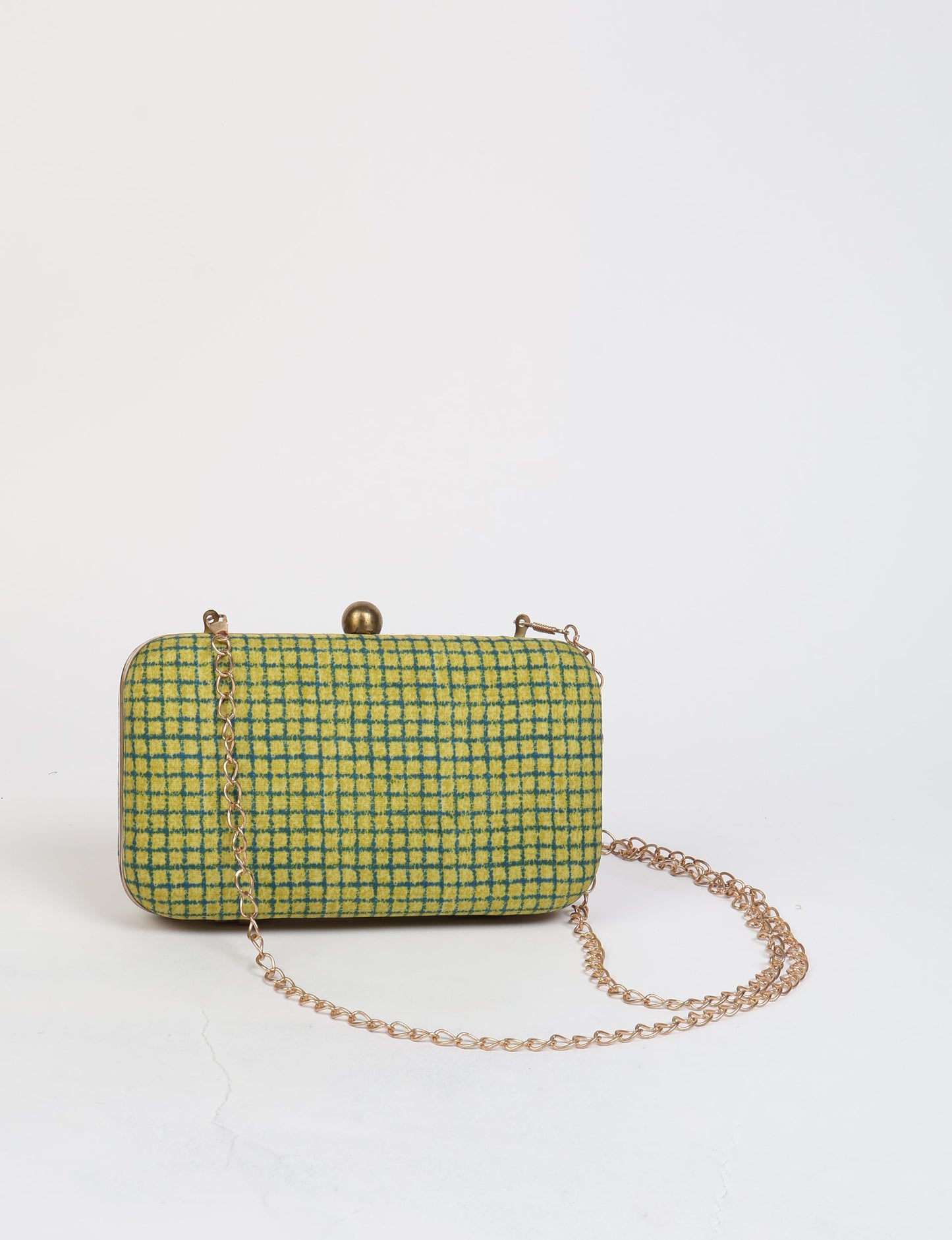 Stylish CLUTCH HANDBAG, a perfect companion for your evening look. Firm rectangular frame, optional metallic sling, and stunning prints add color to your outfit. Eco-friendly and ethically crafted for sustainable fashion.